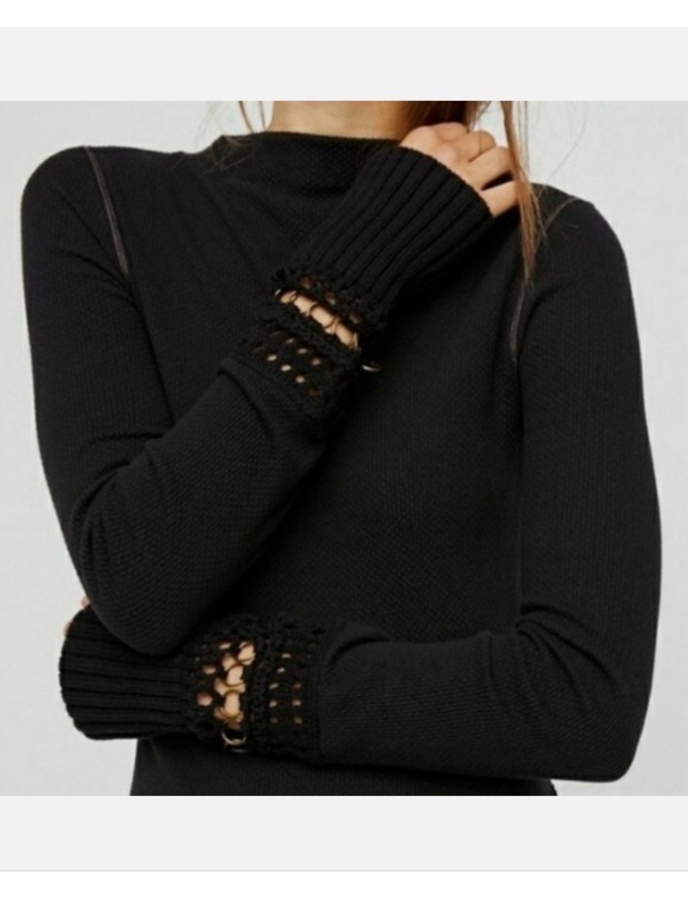 Free People Size Large Sweet Thang Thermal in Black